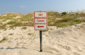 No parking sign on the beach